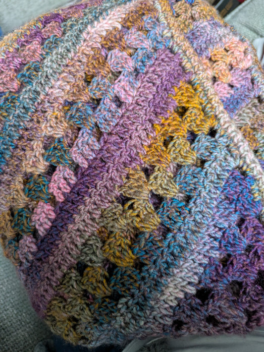 Handmade Crochet Triangle Shawl – Autumn Boho Wrap