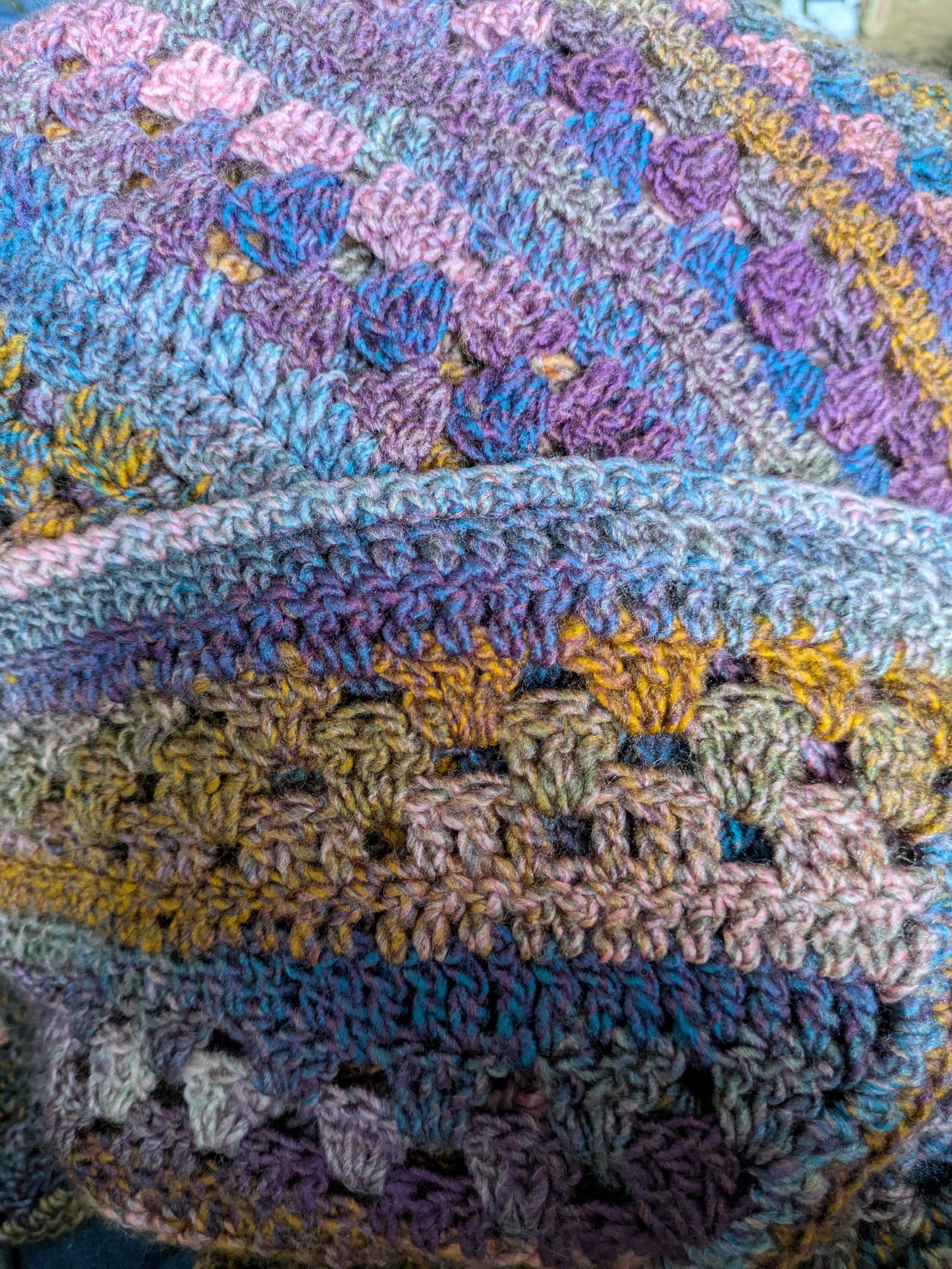 Handmade Crochet Triangle Shawl – Autumn Boho Wrap